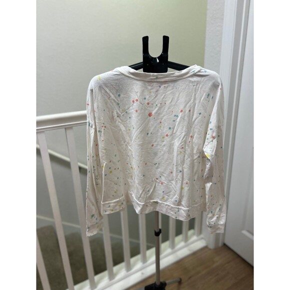 Lilly Pulitzer Sheridan Palm Tree Paint Splatter Crewneck Sweatshirt Top Size XL - Picture 4 of 12